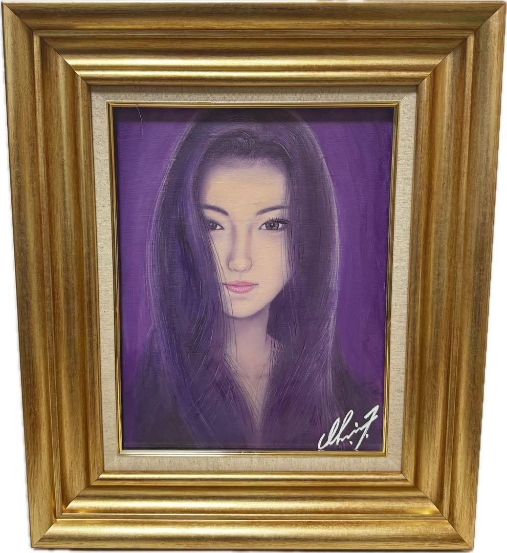 鶴田一郎 油彩画 F8号 肉筆/絵画/サイン有/額縁/額装 鶴田一郎 油彩画 F8号 肉筆/絵画/サイン有/額縁/額装
