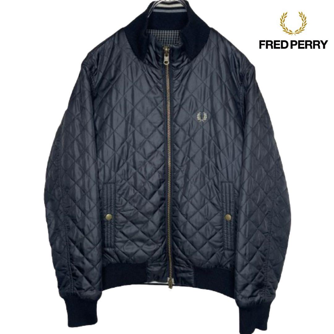 【超美品】FRED PERRY キルティング リバーシブル ジャケット　Sサイズ 楽天市場】フレッドペリー キルティング ジャケット ノーカラー