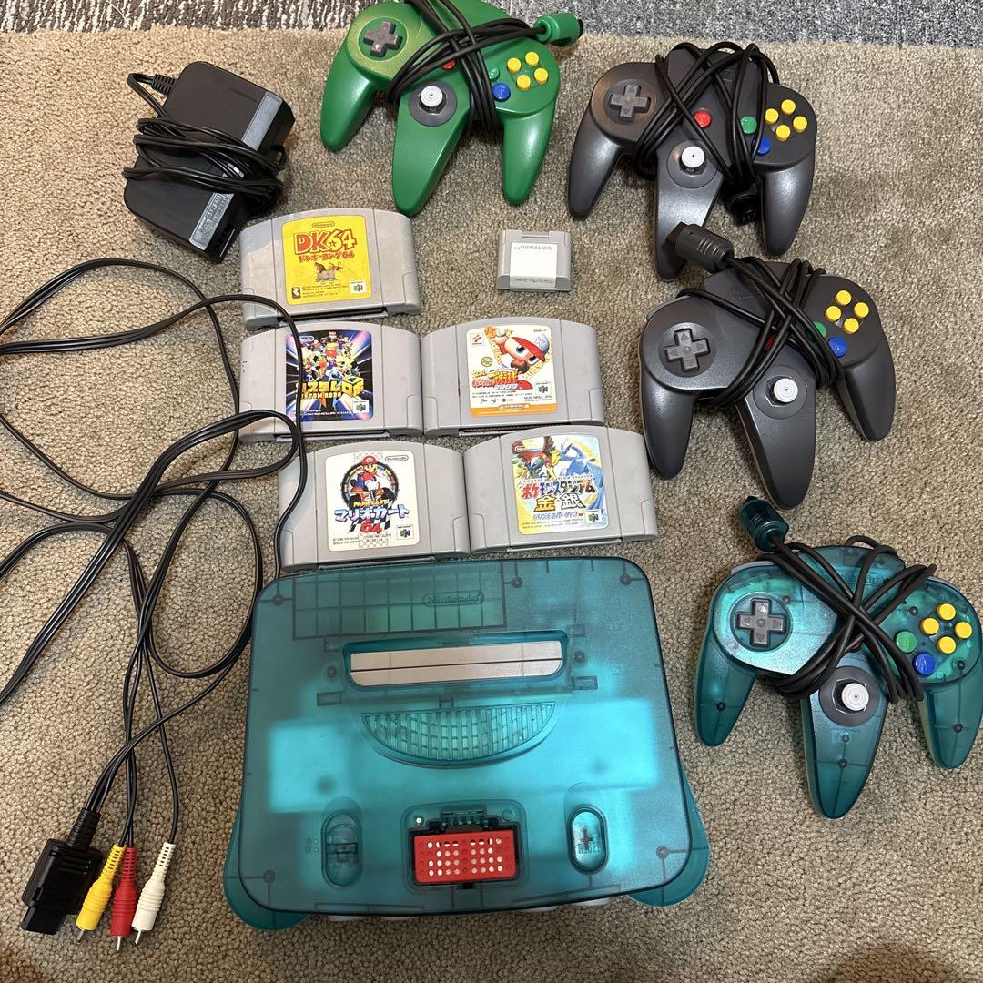 NINTENDO 64 - Nintendo64 クリアブルー 　ソフトセット 楽天市場】64 ニンテンドー64 クリアブルー 本体 すぐ遊べる