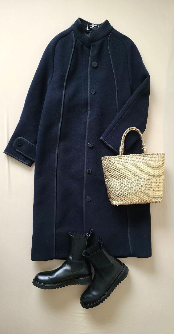 【6/13迄値下げ】Carven ウールコート / ネイビー 34 Carven ウールコート / ネイビー 34（CARVEN(カルヴェン) / バイ