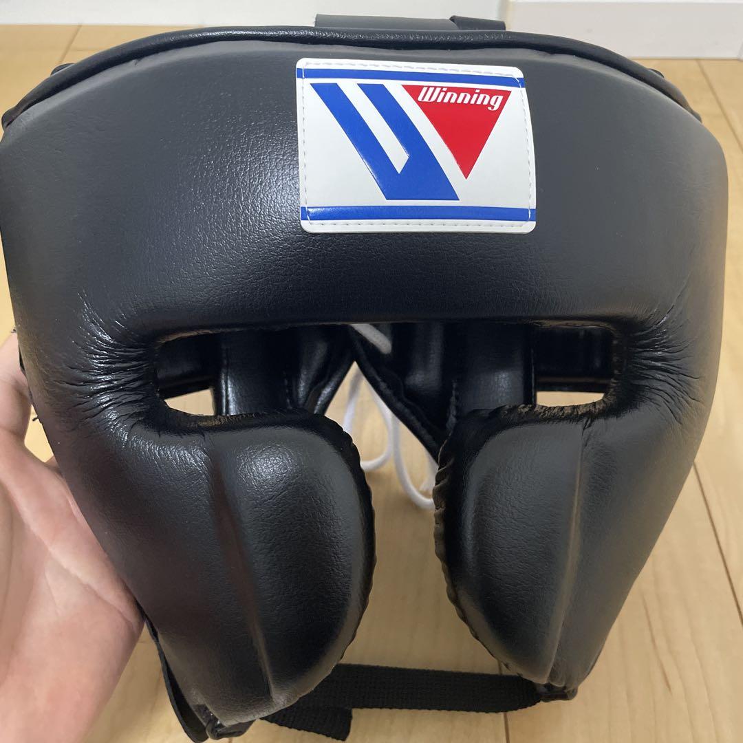 Winning ボクシング ヘッドギア 黒 L（ボクシングヘットギア