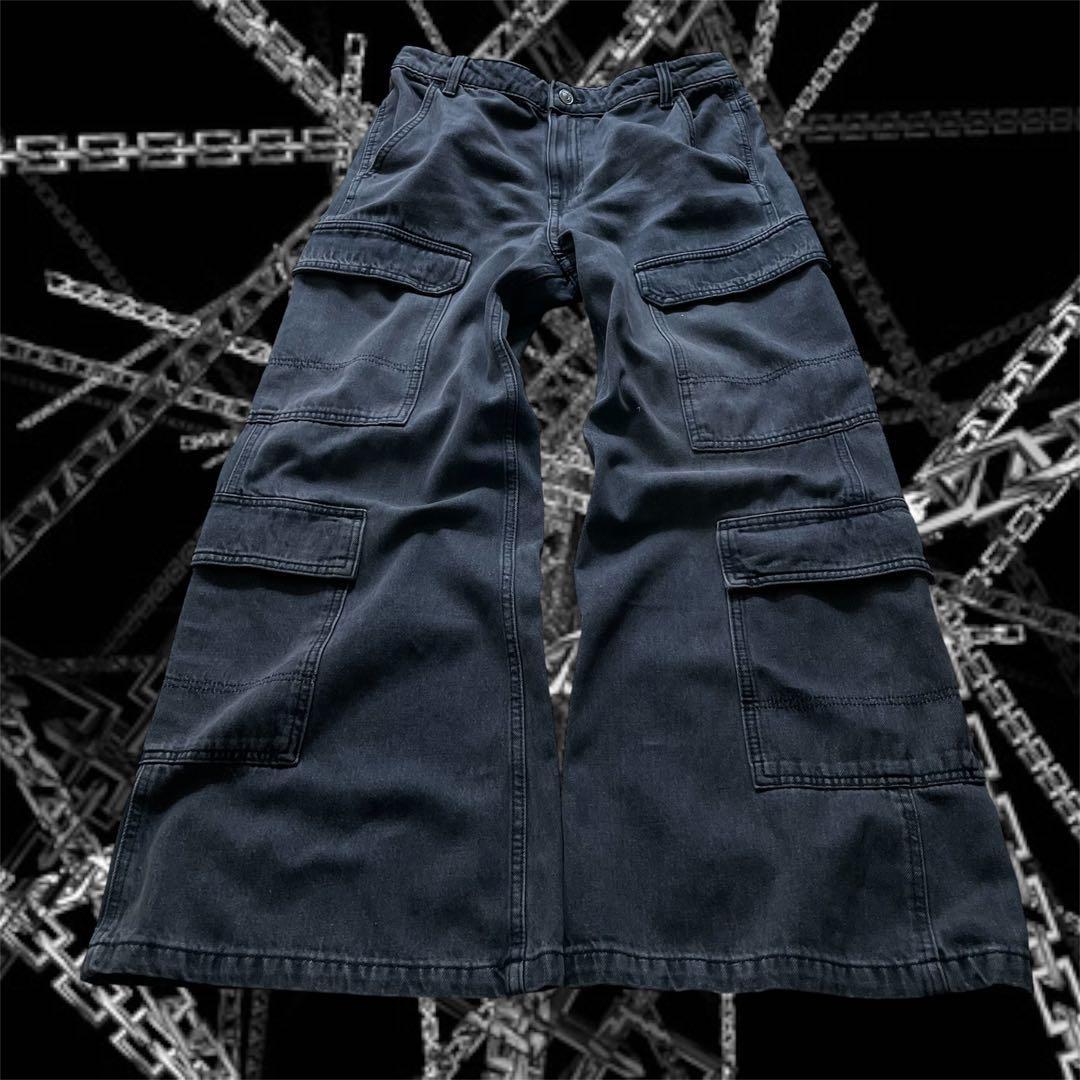 パンツ pants opium archive 00s y2k y2k opium wideleg cargo half pants 00s - メルカリ