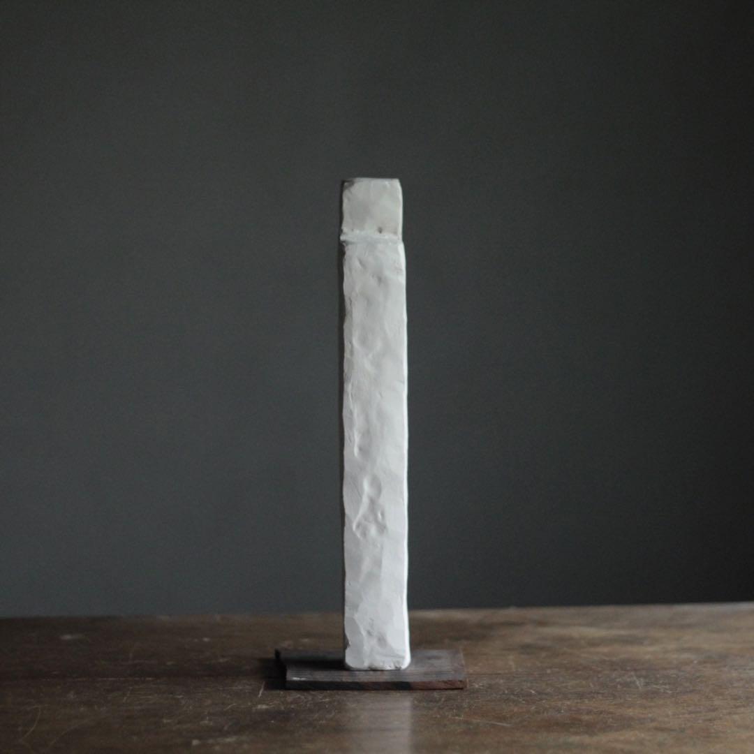 石塑粘土 立体作品 「高い塔の家 No.5」現代美術 art sculpture 石塑粘土 立体作品 人物像 「故国」 F 現代美術 オブジェ