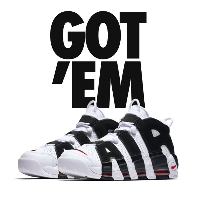 白黒 ゼブラ モアアップテンポ モアテン 27cm （Nike Air More