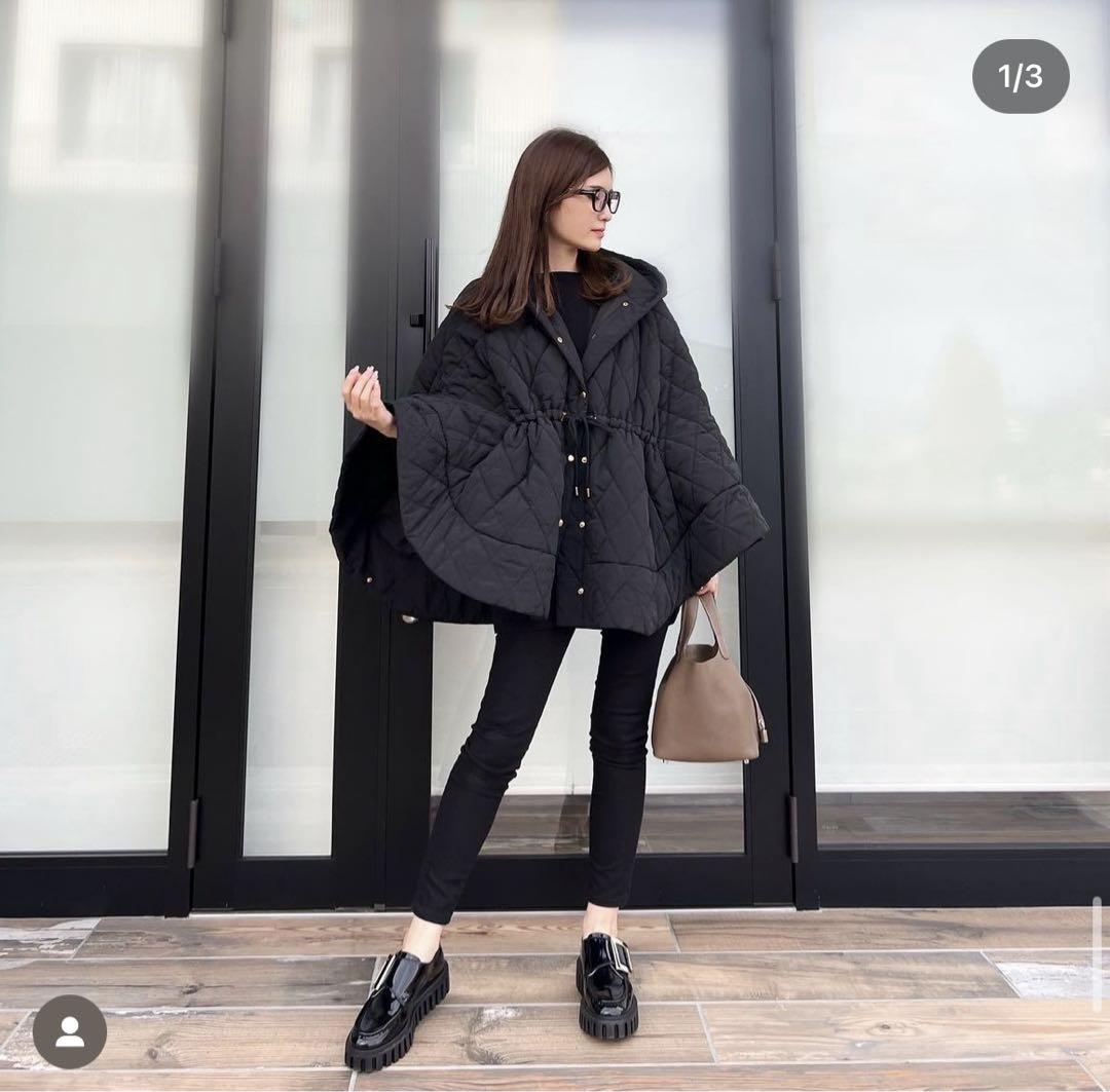 maisondedolce キルティングポンチョコート maisondedolce キルティングポンチョコート（美シルエット3way