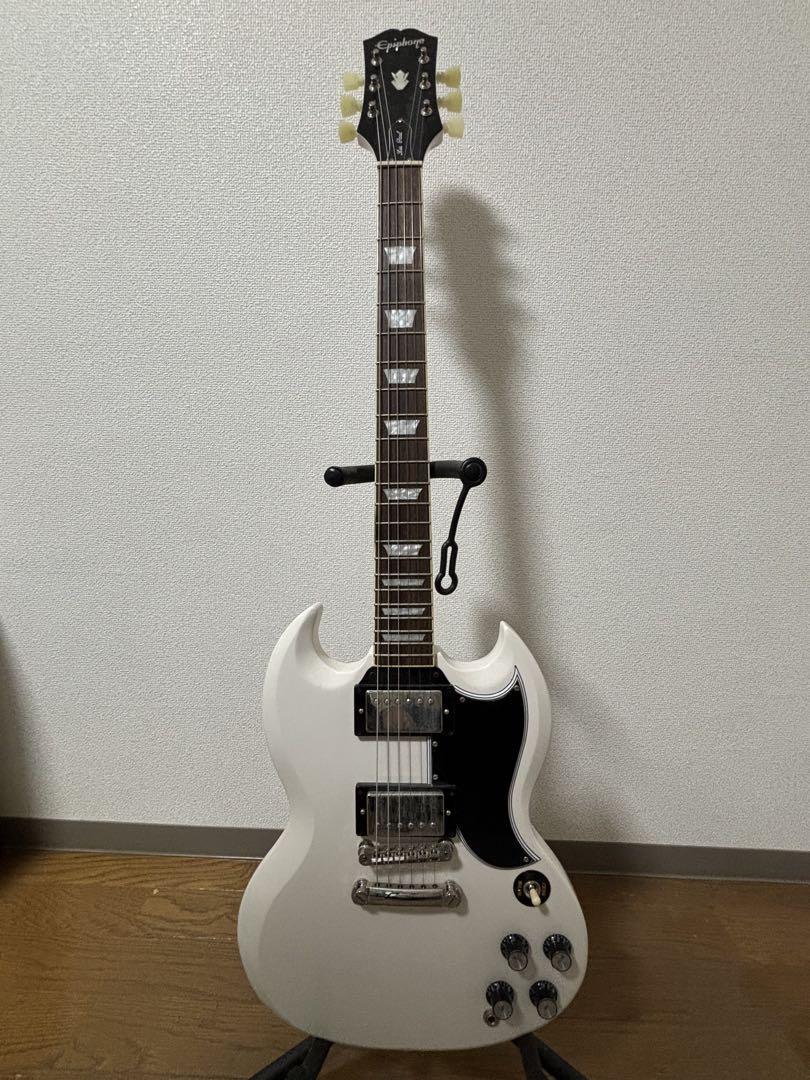 Epiphone レスポールSG ホワイト　エレキギター　ハードケース付き Epiphone レスポールSG ホワイト エレキギター ハードケース付き