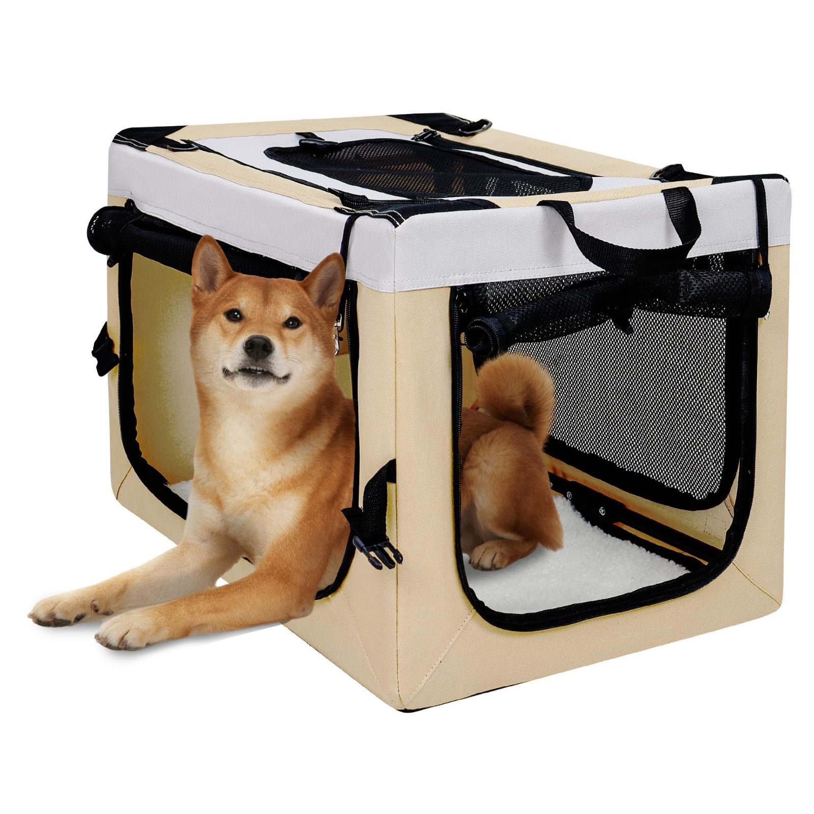 犬・猫　ケージ　クレート　持ち運び可能　両開き　取り外し可能　水入れ付き 71fFvCxZ2pL._AC_UL210_SR210,