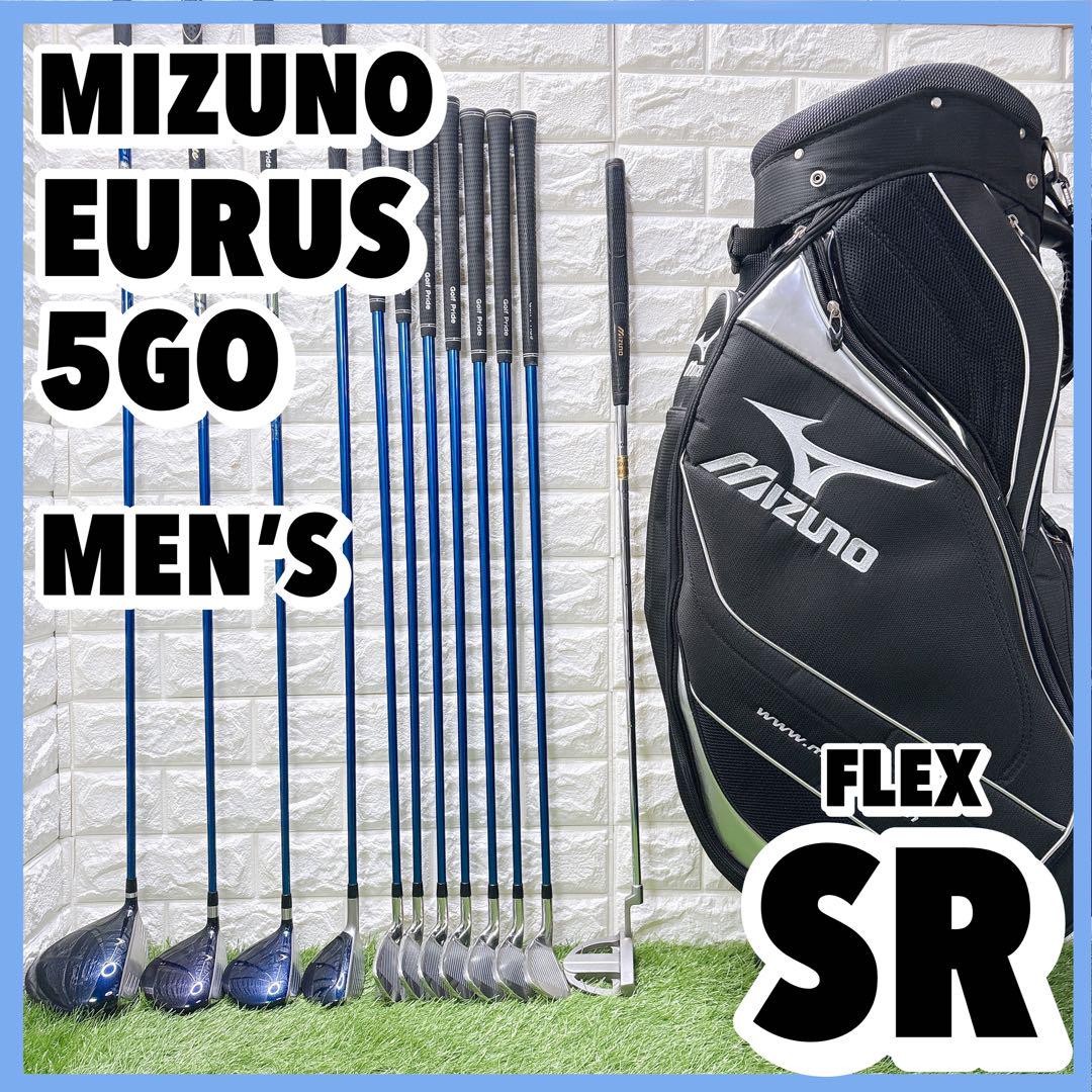 MIZUNO - ミズノ 初心者向け EURUS 5GO メンズゴルフセット キャディバッグ付き ミズノ EURUS メンズクラブ ゴルフセット キャディバッグ付き 右利き