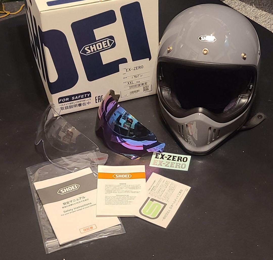 SHOEI EX-ZEROヘルメット XXL バサルトグレー ミラーシールド