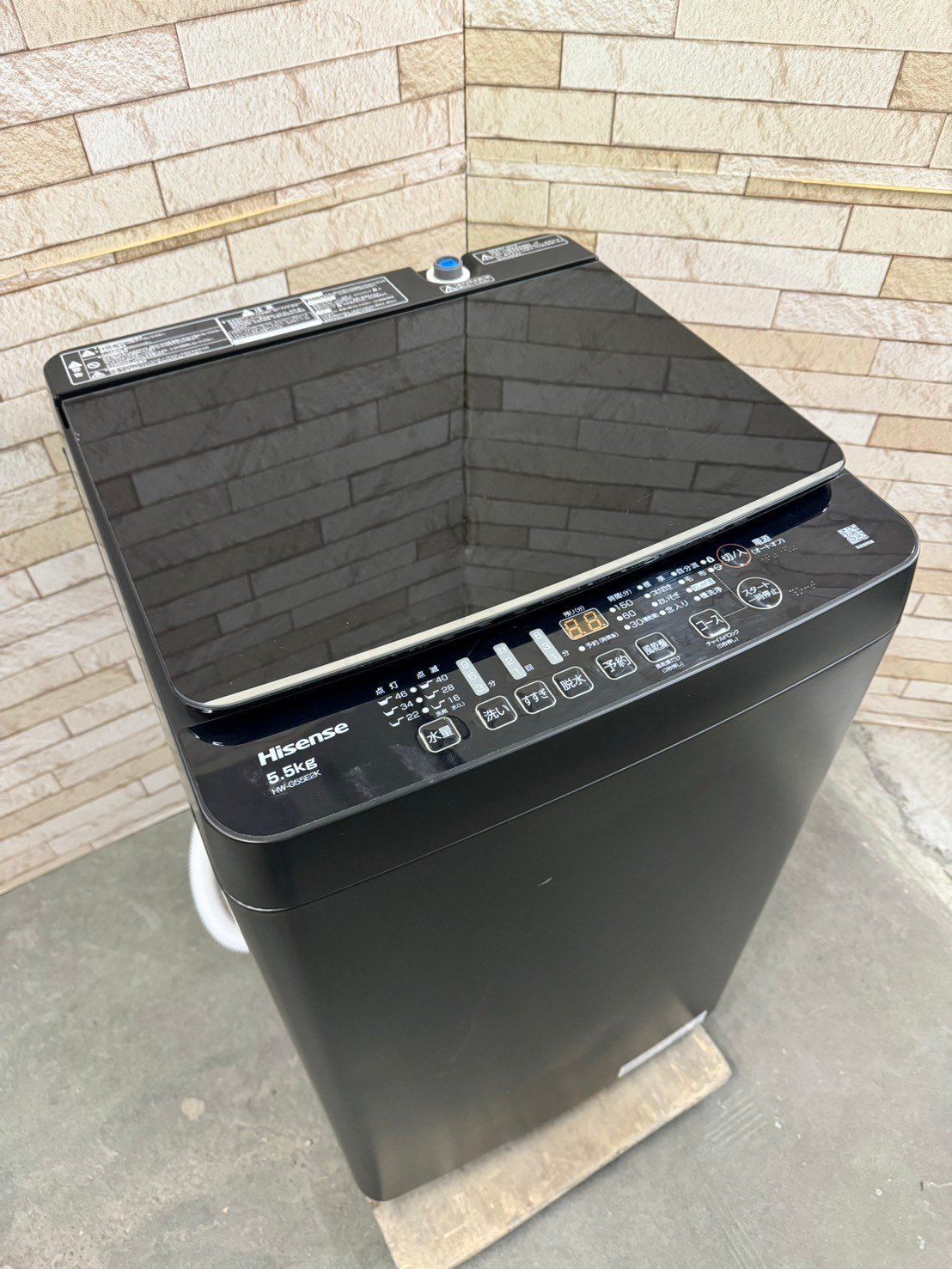 【高年式】大阪送料無料★3か月保障付き★2024年★HW-G55E2K★S-8 美品】大阪送料無料☆3か月保障付き☆洗濯機☆ハイセンス☆5.5kg