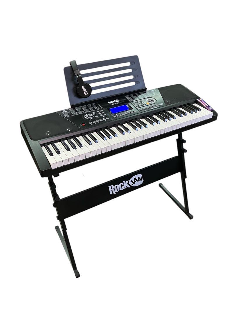 美品 スタンド付きRock JAM RJ-561 電子キーボード ヘッドフォン Amazon | [RockJam] [61キー 電子キーボード スーパーキット