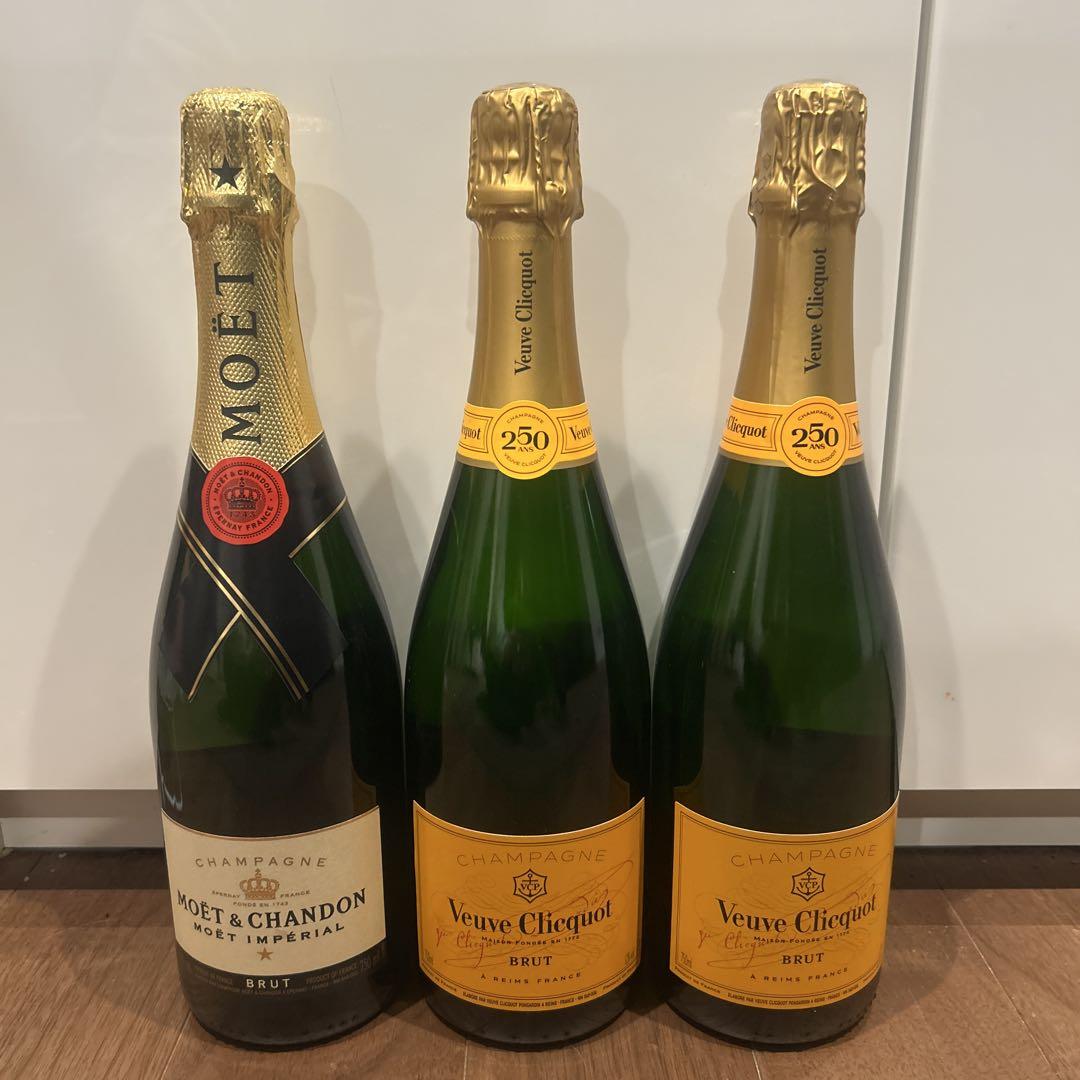 Veuve Clicquot ＆MOET＆CHANDON 3本セット（Veuve Clicquot