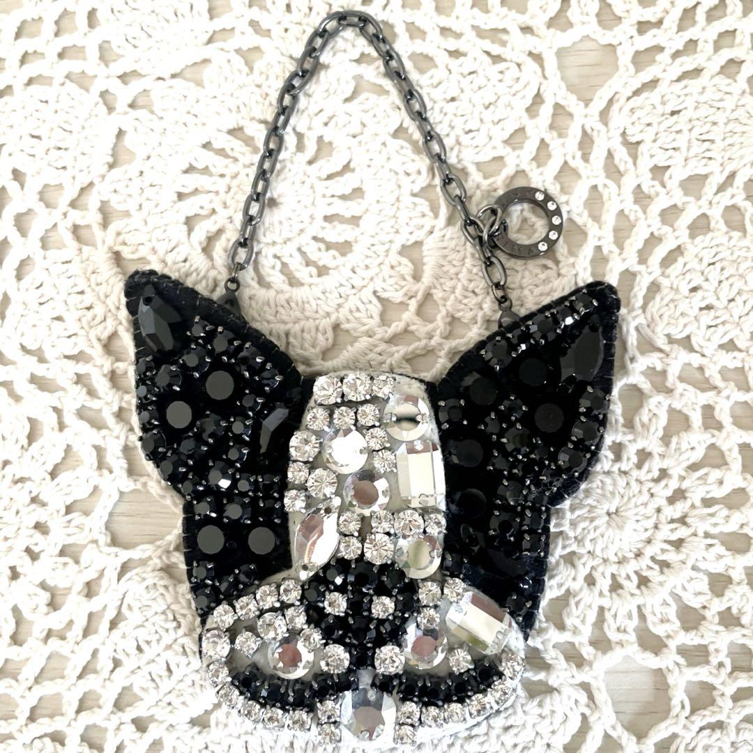 極美品　アンテプリマ　ルミノーサ　チャーム　ビジュー　ブラック　ホワイト 極美品 アンテプリマ ルミノーサ チャーム ビジュー ブラック