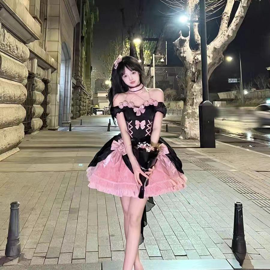 ゴスロリ ピンク リボンドレス ゴスロリ・ロリータドレス お嬢様 ワンピース 楽天市場】ロリータ ワンピース ゴスロリ ロリータ服 膝丈