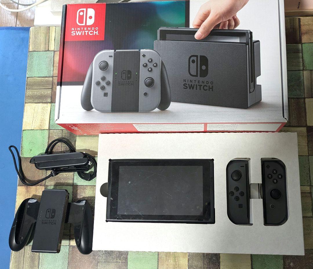 Nintendo Switch 本体 グレー ※ドッグ無し、TV接続出来ず