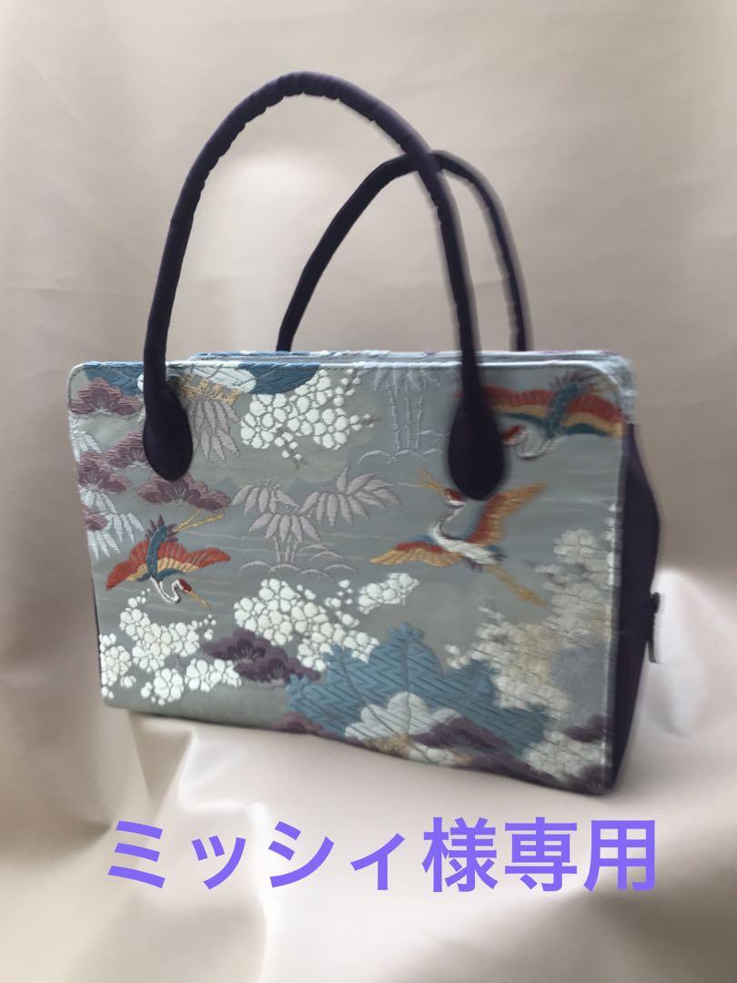 帯リメイク利休バック☆24-25 （帯リメイク トートバッグ No.3