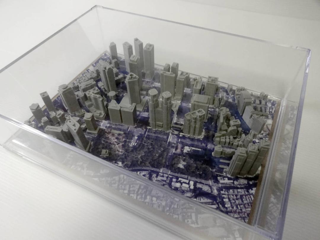 新宿区 東京都庁 3D都市データを活用した都市模型 (透明ケース