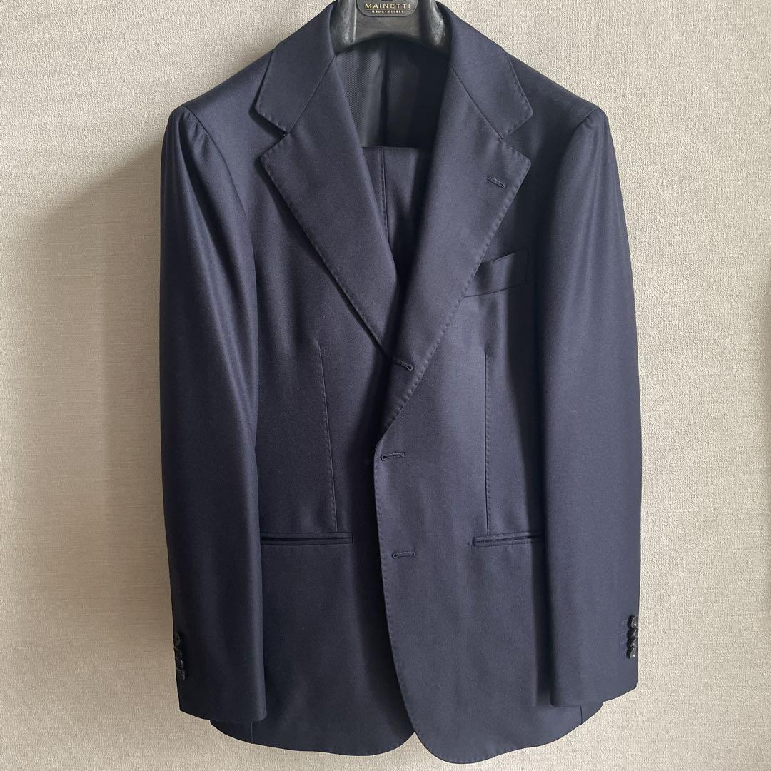 Ring Jacket Meister ドーメル 15.7 4ply Ring Jacket Meister Brown Smooth Cotton Suit – Drop 93