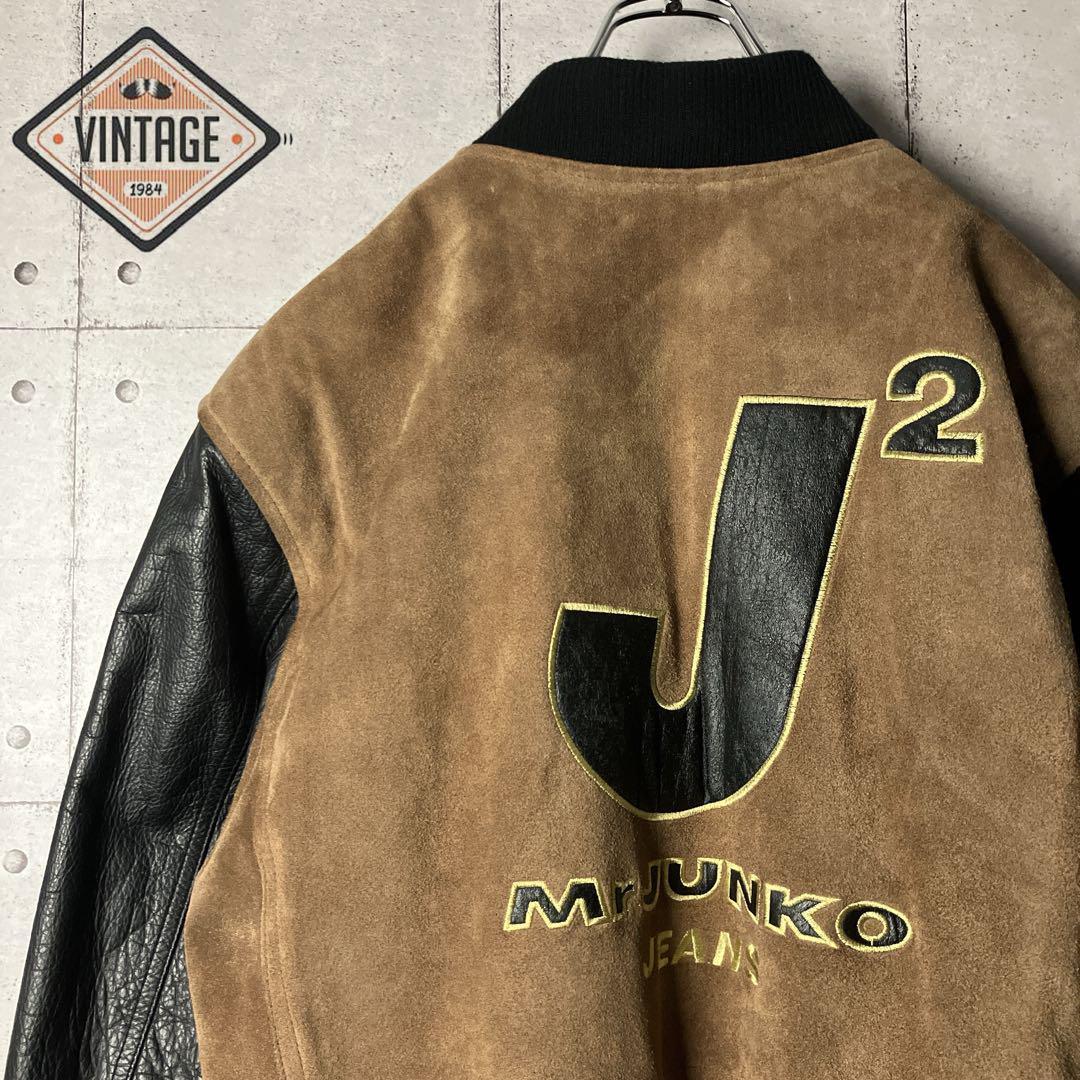 希少】Mr.JUNKO☆スタジャン 牛革 オールレザー 美品 80s