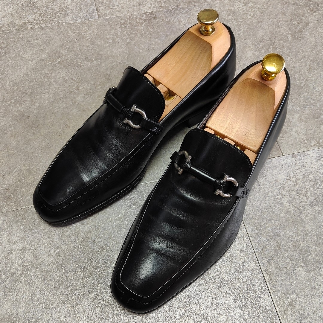 Salvatore Ferragamo 黒 レザー ローファー Salvatore Ferragamo (サルヴァトーレフェラガモ) ガンチーニ