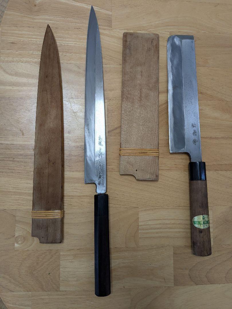 左利き用　博多菊秀　本焼き　柳刃包丁　菜切　セット 左利き用 博多菊秀 本焼き 柳刃包丁 菜切 セット （左利き用青鋼