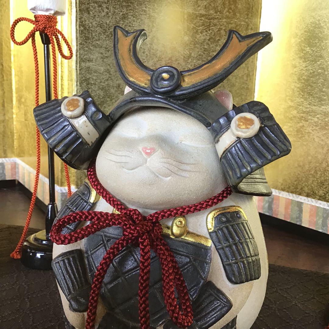 猫武将<(*ΦωΦ*)> 出陣 白猫さん［黒兜、鎧、刀］ 猫武将<(*ΦωΦ*)> 出陣 白猫さん［黒兜、鎧、刀］ （猫武将<(*ΦωΦ