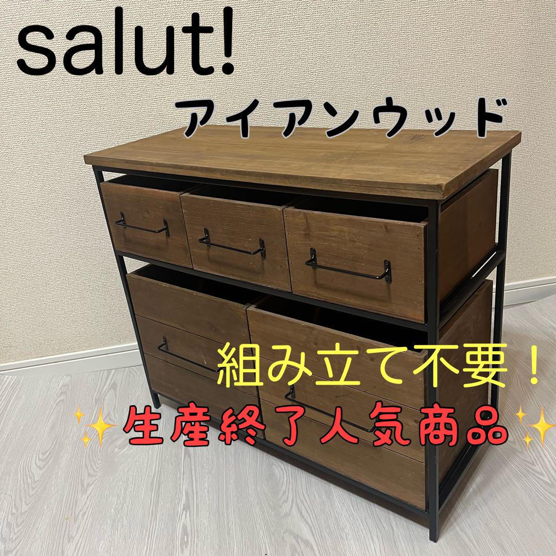 salut! アイアンウッド5ドロワーマルチラック（salut!（サリュ
