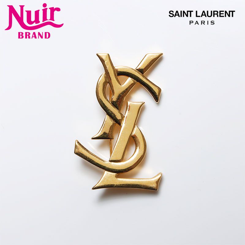 Yves Saint Laurent【美品】ロゴブローチ SAINT LAURENT - イヴ・サンローラン YSL YSL ロゴ ブローチの