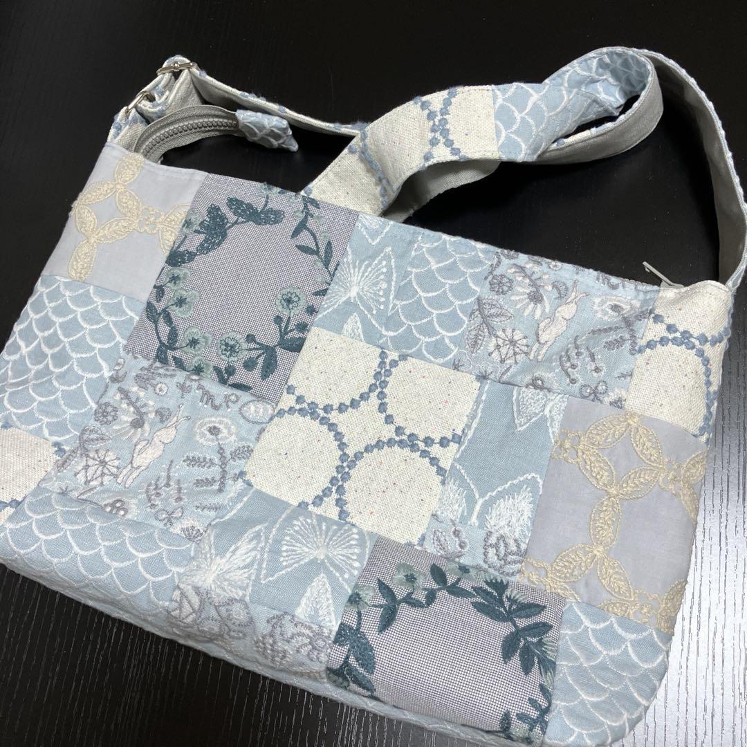 p)ミナペルホネン☆ハンドメイド パッチショルダーバッグ小