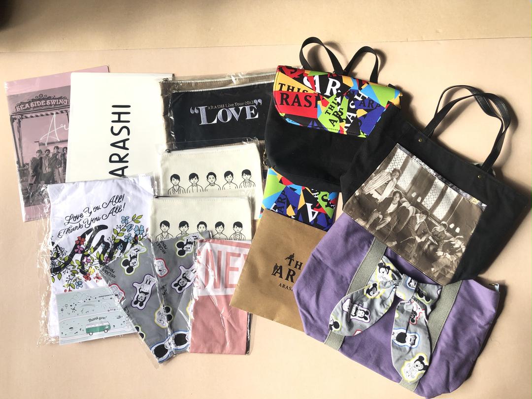 嵐 グッズ まとめ売り ハンドメイドバッグ リメイクバッグ 未