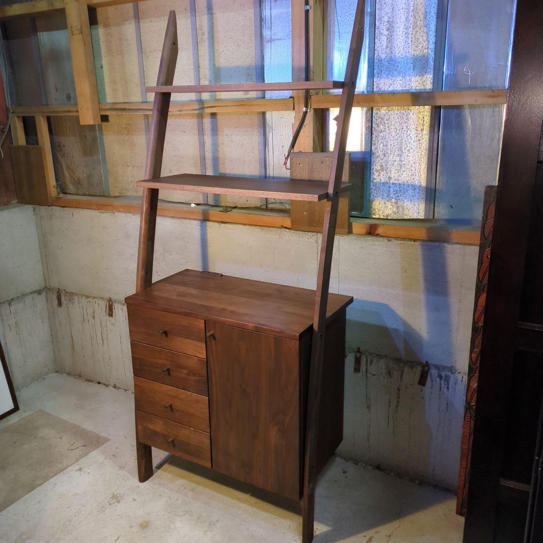 福岡大川マルヨシ民芸家具 片開きシェルフキャビネット① - メルカリ