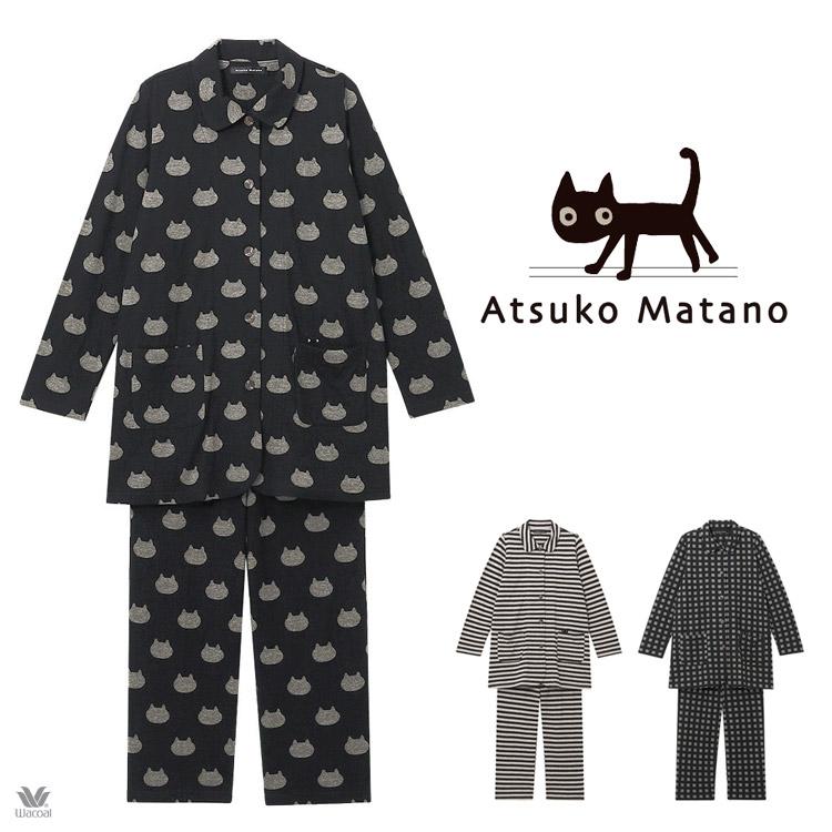 LL 3L ワコール マタノアツコ パジャマ ATSUKO MATANO ネコ 長袖