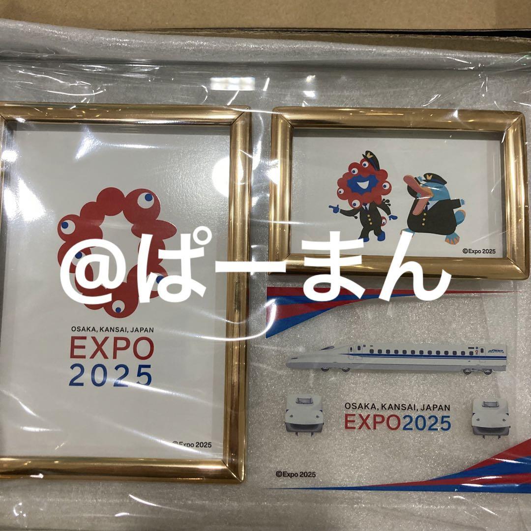 【大阪・関西万博】ICOCA　ミャクミャク×イコちゃん　ガラス製フォトフレーム 大阪・関西万博】ICOCA ミャクミャク×イコちゃん ガラス製フォト
