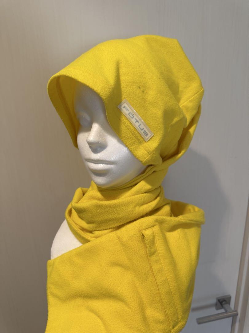 FOTUS フェトウス　マフラー　帽子　フリース　イエロー　当時物　美品 FOTUS フェトウス マフラー 帽子 フリース イエロー 当時物 美品