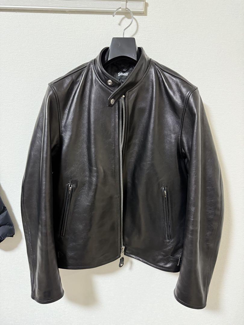 美品 schott ショット レザージャケット シングルライダース スエード Schottショット70's SINGLE RIDERS JACKET Lサイズ（すべての