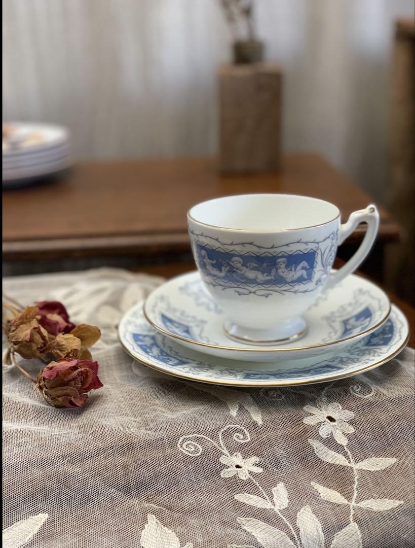 アンティーク ティートリオ Coalport カップ＆ソーサー コール