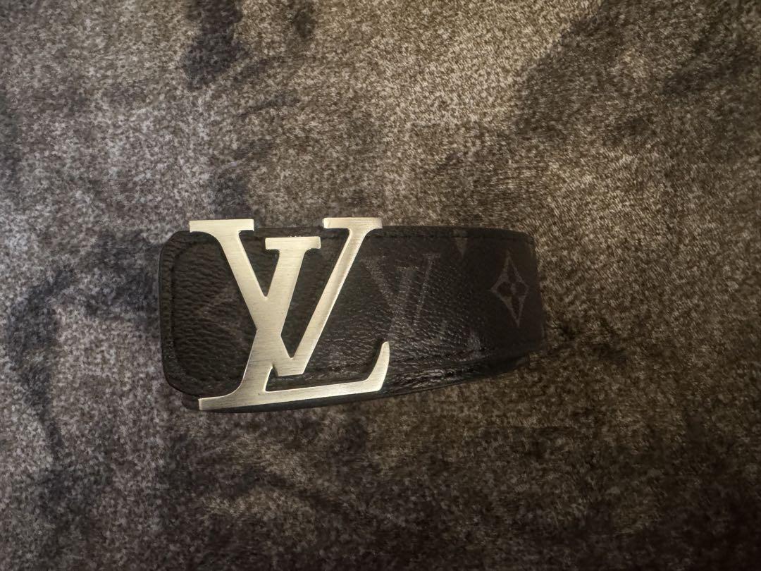 Louis Vuitton 黒 レザー ベルト Louis Vuitton LV Initiales 40mm Reversible Belt Monogram