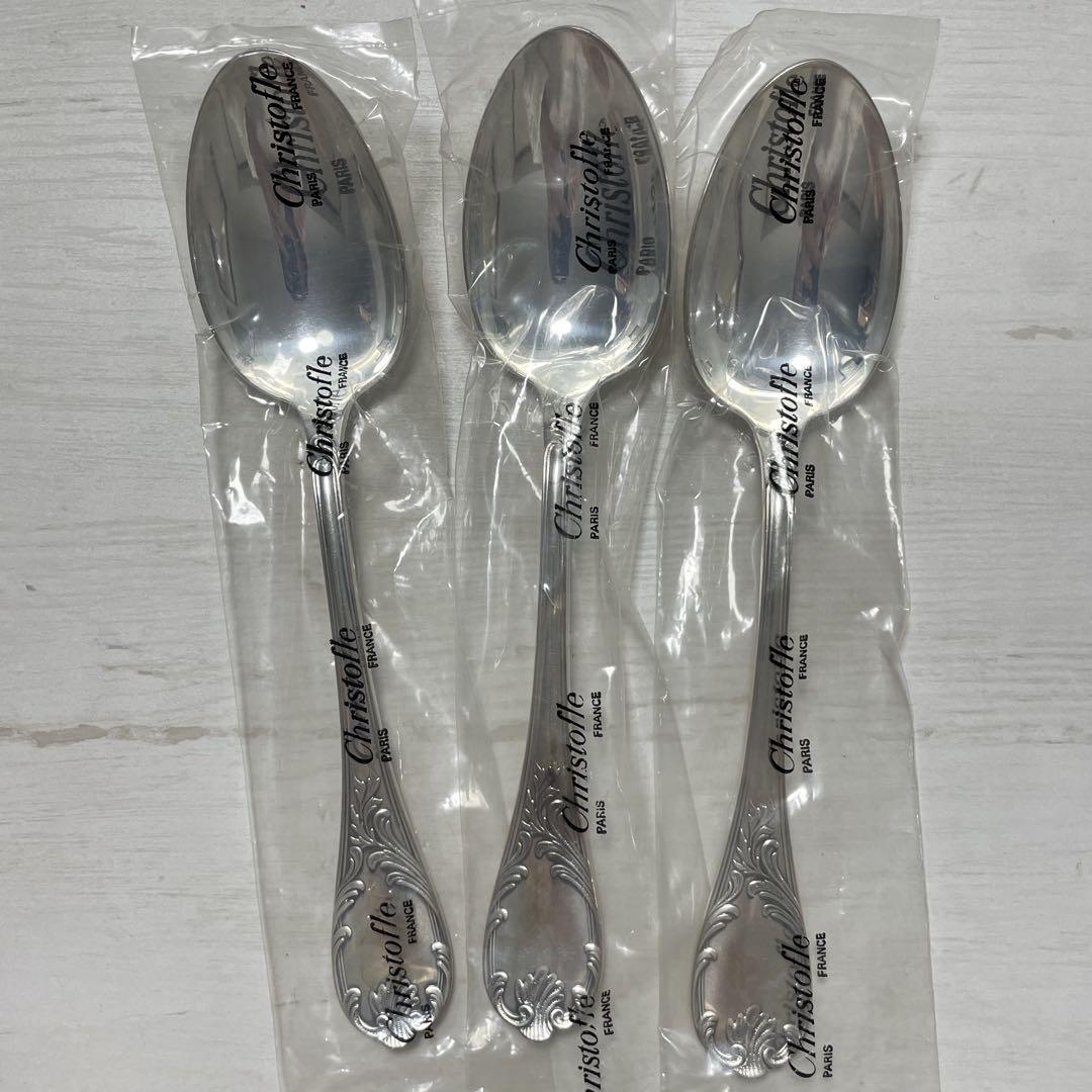 新品✨袋入り✨クリストフル テーブルスプーン 3本 20cm 新品✨袋入り✨クリストフル テーブルスプーン 3本 20cm（高級