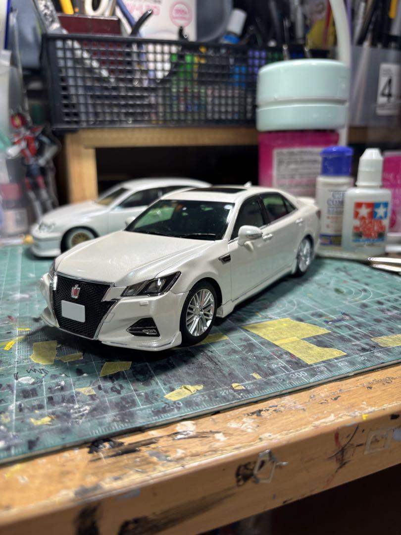 値下げ不可 アオシマ トヨタクラウンアスリート モデリスタエアロ 1/24完成品 値下げ不可 アオシマ トヨタクラウンアスリート モデリスタ