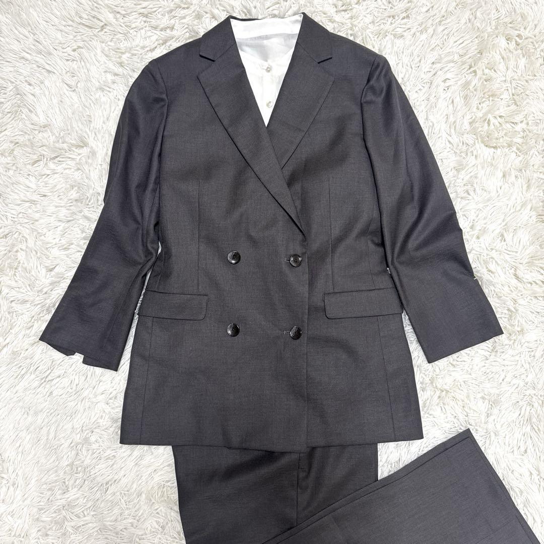 美品　オリヒカ　セットアップ　スーツ　ビジネス　グレー　ダブルブレスト　S 美品 オリヒカ セットアップ スーツ ビジネス グレー ダブル