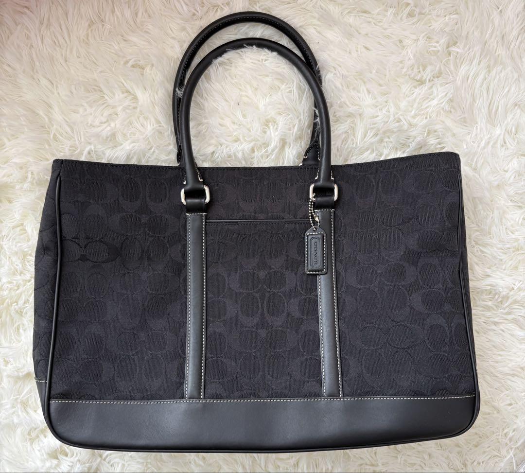COACH 　ビジネスバッグ　シグネチャー　キャンバス　レザー　A4サイズ収納 コーチ(COACH) シグネチャー(Signature) ビジネスバッグ