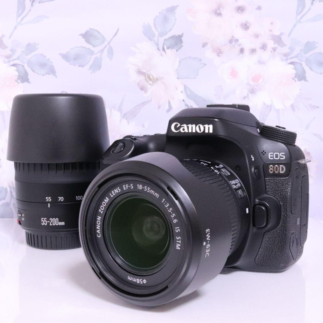 レンズ２本でオールシーンに対応☆Wi-Fi転送OK♪キヤノン EOS 80D♡ レンズ2本でオールシーンに対応☆Wi-Fi転送OK♪キヤノン EOS