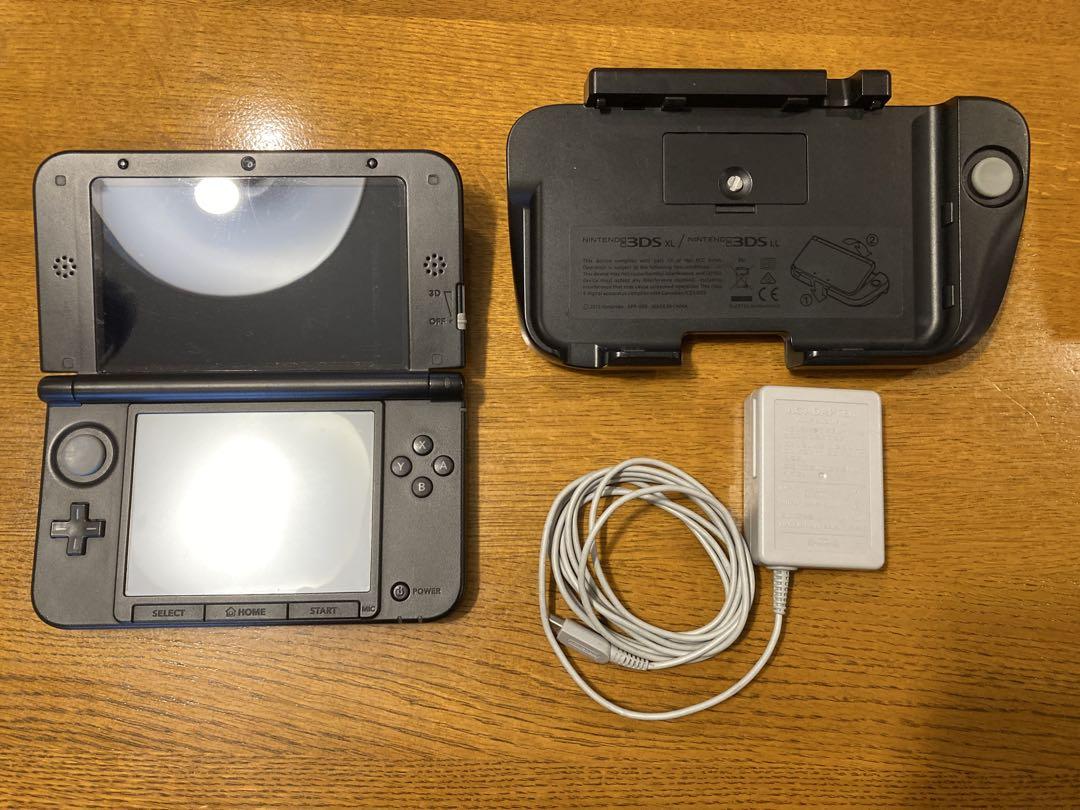 ニンテンドー3DS LLブラック 充電器・拡張スライドパッド