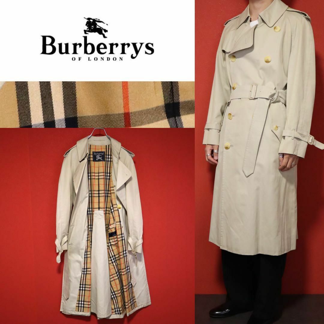 極希少】Burberrys 裏地ノバチェック ベルト付き トレンチコート