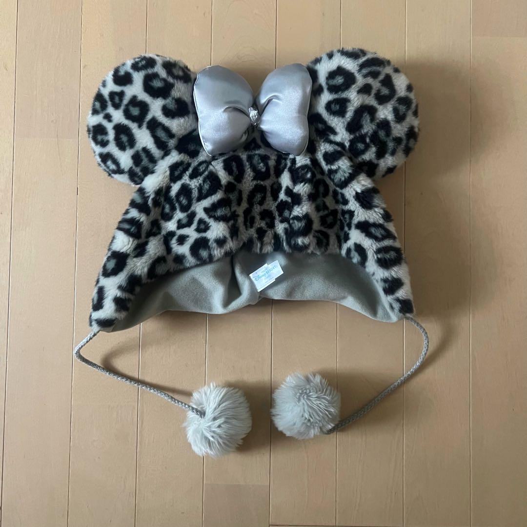 にやん　ディズニー ヒョウ柄 グレー ファンキャップ ディズニー ヒョウ柄 ファンキャップ グレー