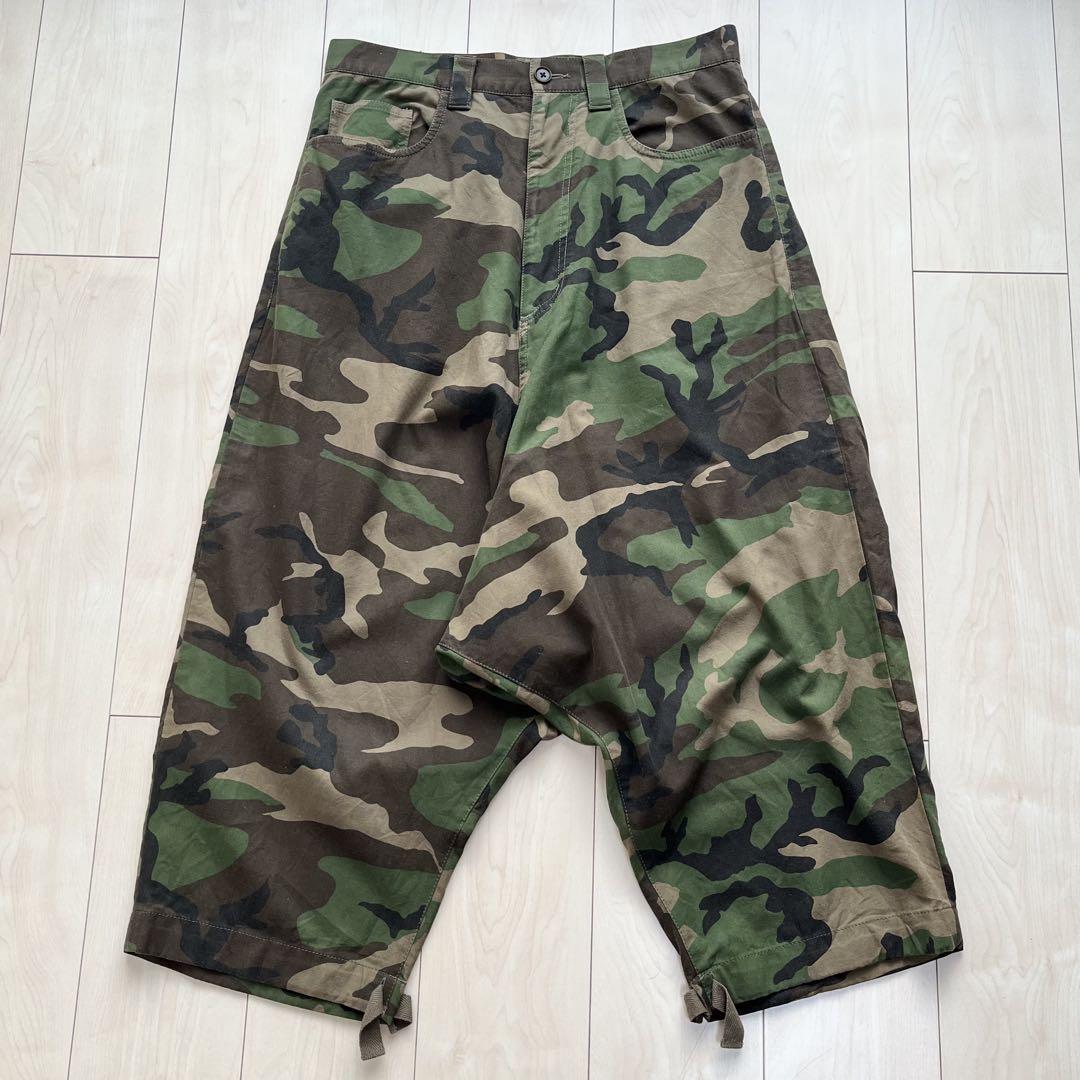 Y's ワイズ ヨウジヤマモト サルエルパンツ カモフラ 迷彩 3 ワイズ ヨウジヤマモト Ys （YOHJI YAMAMOTO）Y's タック