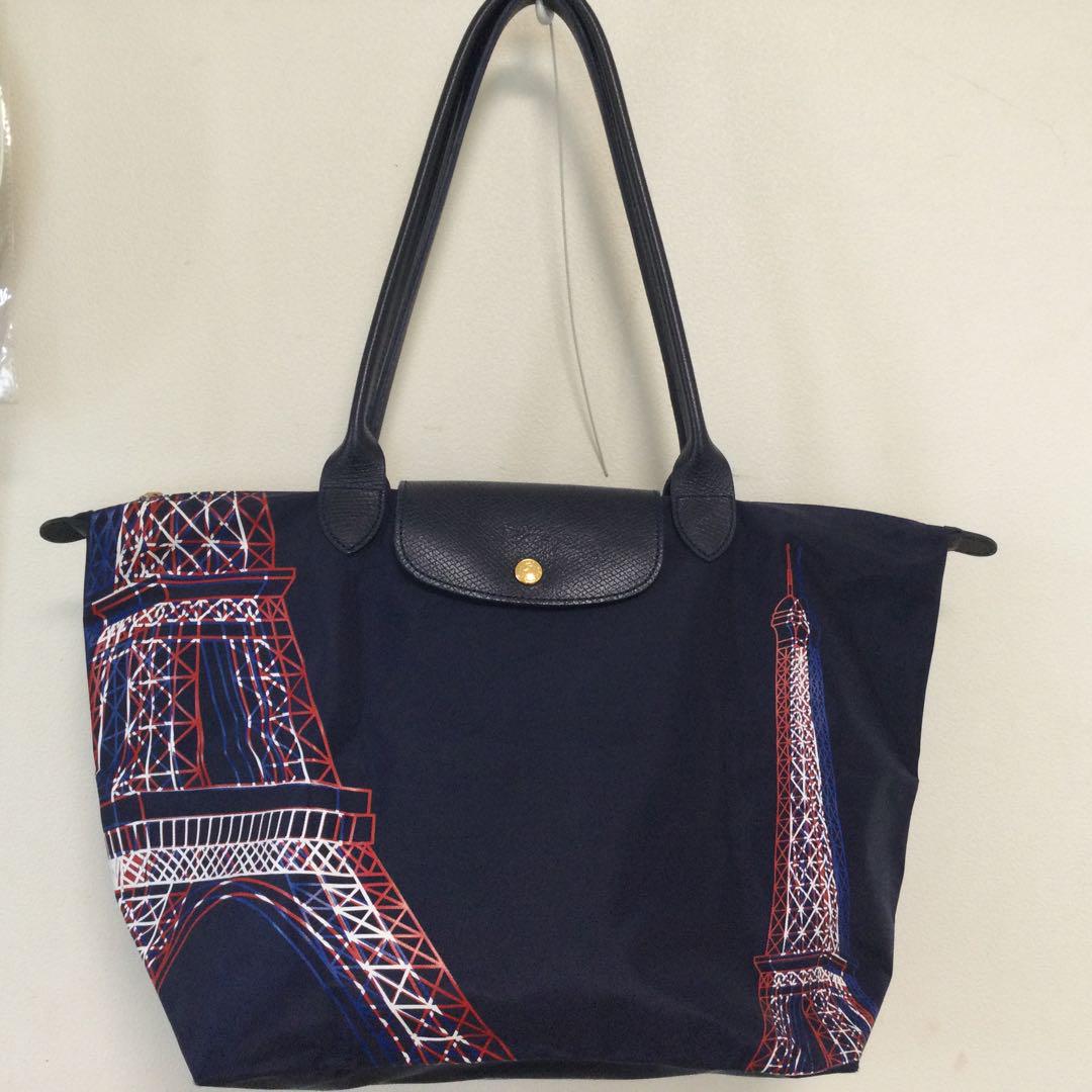 ロンシャン LONGCHAMP エッフェル塔柄 Lサイズ ネイビー ロンシャン LONGCHAMP エッフェル塔柄 Lサイズ ネイビー - メルカリ