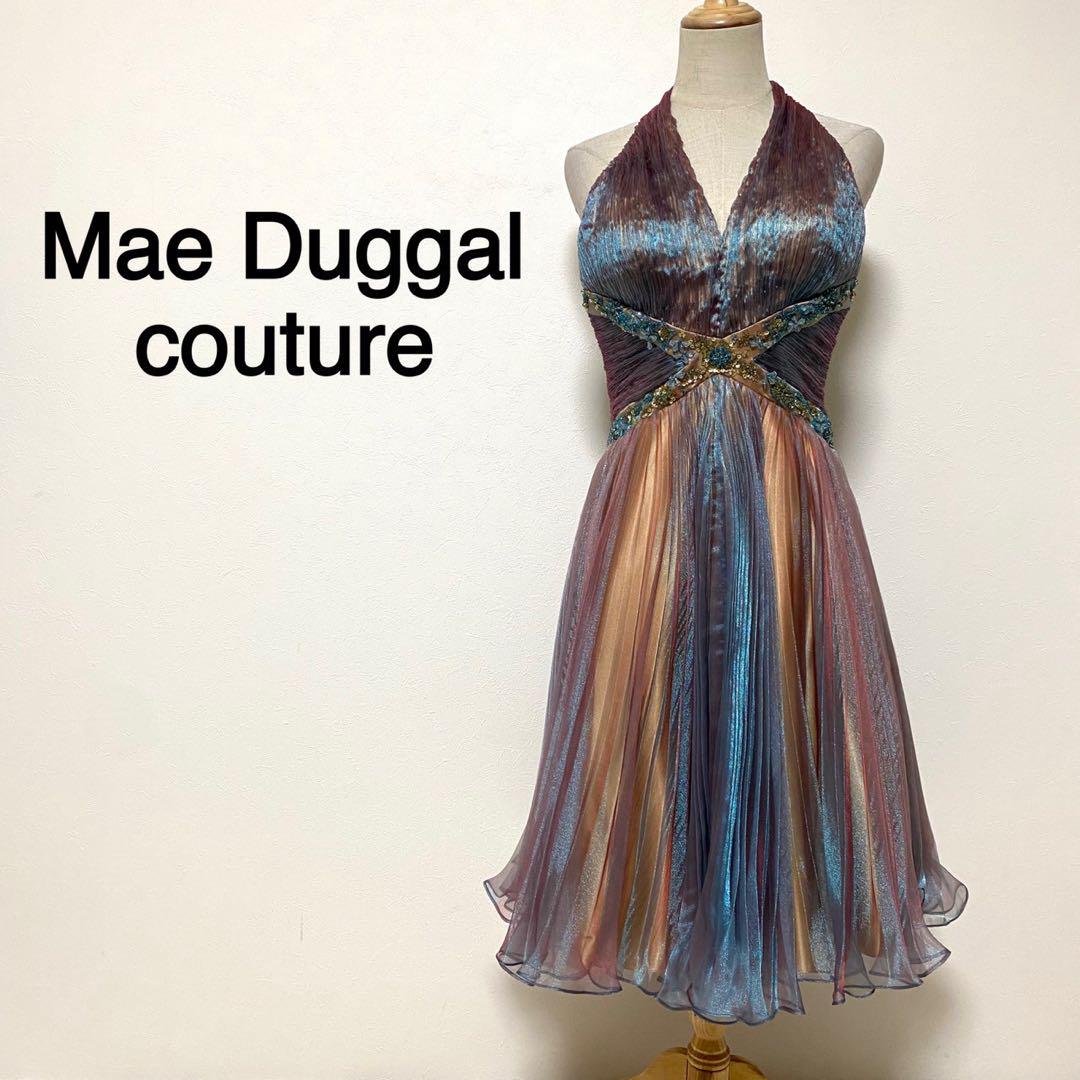 Mae Duggal couture プリーツ生地 ホルダーネックドレス Mae Duggal couture プリーツ生地 ホルダーネックドレス(Mae