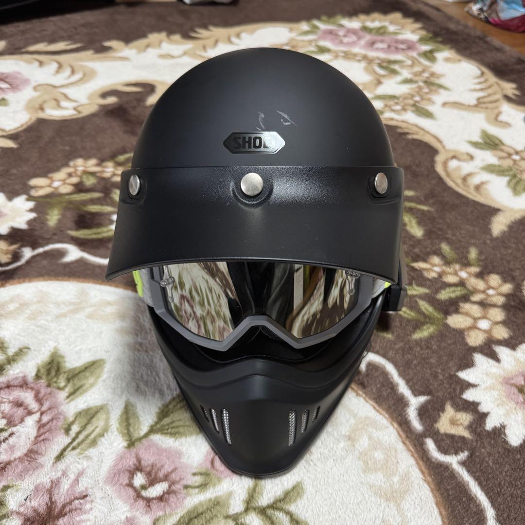 SHOEI マットブラック モトクロスヘルメット インカム付き