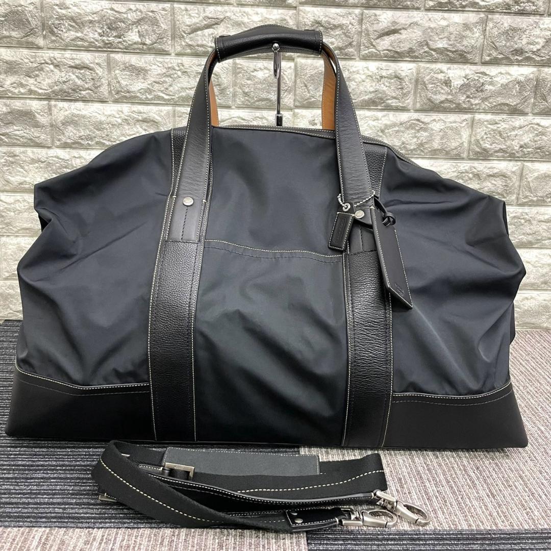 超美品　COACH　コーチ　F05020　2way　ボストンバック　ブラック 送料無料 美品 COACH コーチ メンズ ボストンバッグ ナイロン